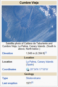 doomsday volcano Cumbre Viejo