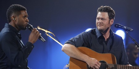 Blake Shelton and Usher join to sing on benefit