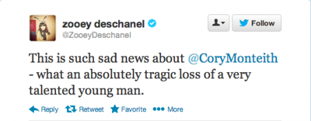 Cory Monteith All Star Tributes After News of His Death 2 Screen Shot 2013-07-15 at 15.51.32