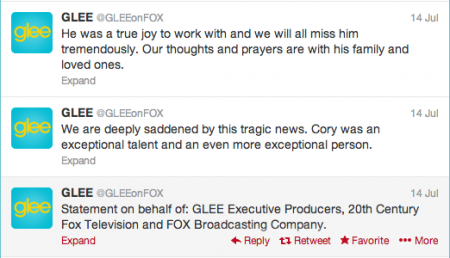 Cory Monteith All Star Tributes After News of His Death 7 Screen Shot 2013-07-15 at 16.18.29