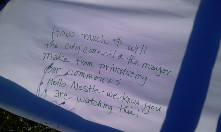 Occupy Mt Tabor sign