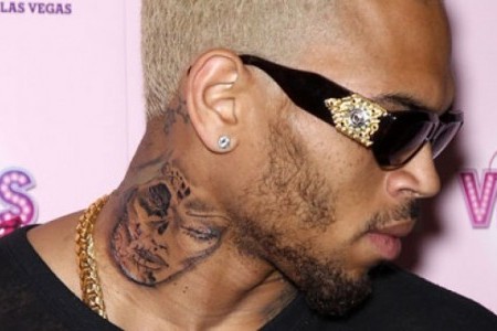 Chris Brown and Neck Tattoo