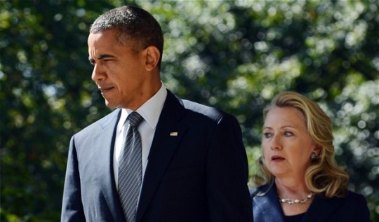 Obama and Clinton