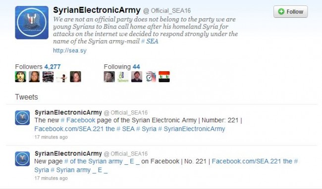 Syrian Electronic Army Site Taken Down by Domain Host