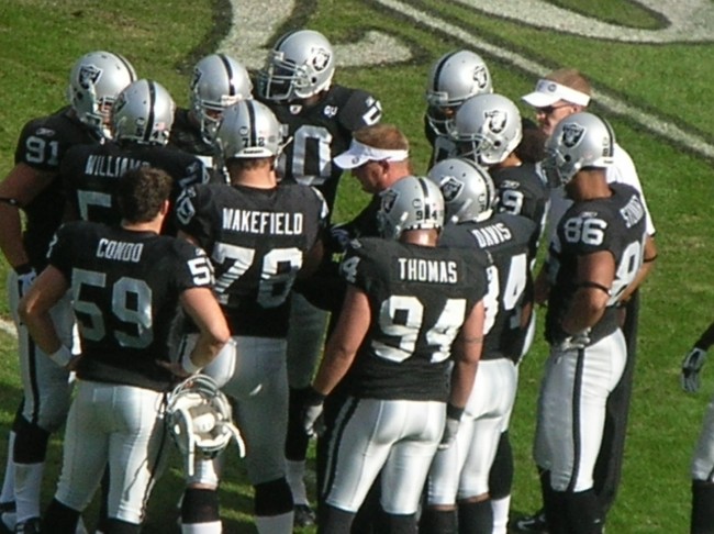 Raiders HUddle