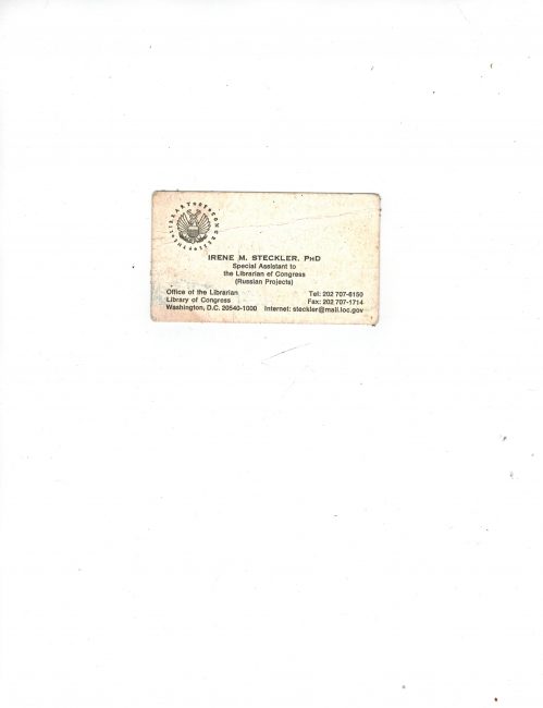 STECKLER card