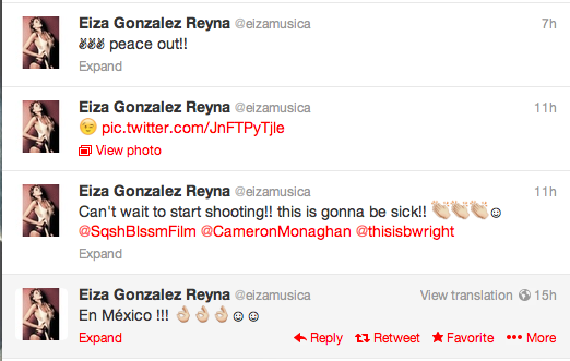 Eiza's tweets!