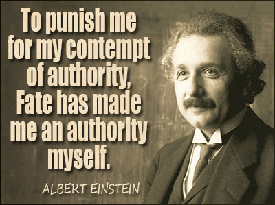 Einstein on authority