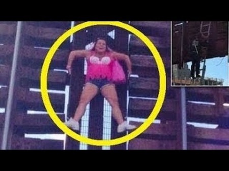 Dramatic Rescue as Woman Gets Stuck on Opening Drawbridge 1 Woman on drawbridge