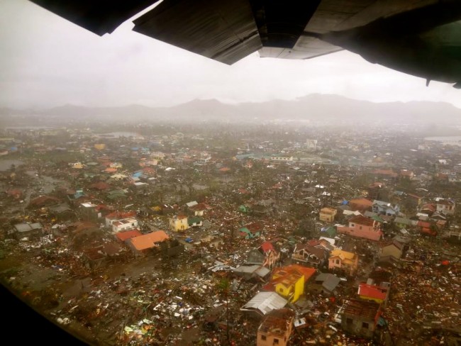 China barely send Philippines aid but world does