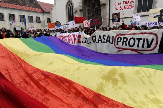 same sex marriage, croatia, protest