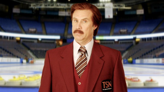 ferrell, will ferrell, ron burgundy, curling