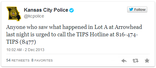 KCPD asks for help on the TIPS hotline KCPD tweets request for information
