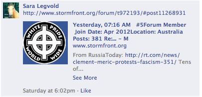 Republican Party Sara Legvold Republican Party Sara Legvold endorses StormFront