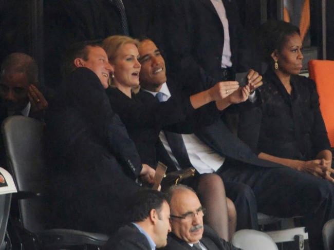 world, south africa, op-ed, obama, selfie, mandela memorial, michelle