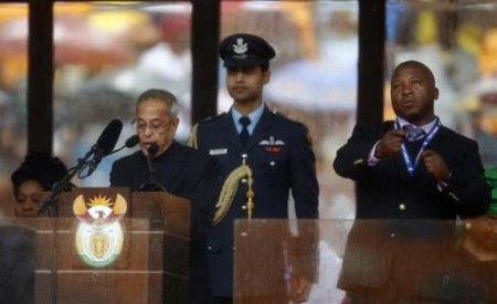 Deaf interpreter a fake? Deaf Interpreter at Mandela Memorial