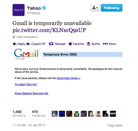 Gmail Outage Caused by Software Bug Yahoo Shares on Twitter Apologizes