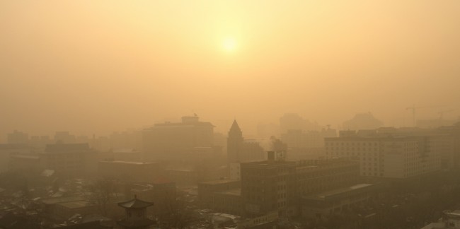 Beijing Orange Level Smog Smothers City Beijing