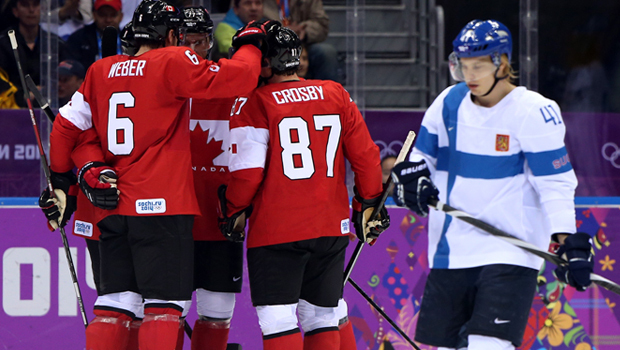 Sochi Hockey Team Canada Finland Sochi Winter Olympics