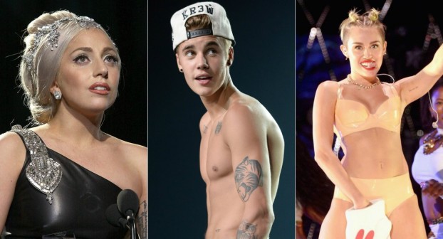 entertainment, miley cyrus, justin bieber, lady gaga, gladiators