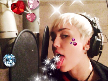 Miley Cyrus Instagram Snap Rolling Weed and High as F***