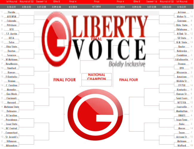 NCAA 2014 Guardian Liberty Voice March Madness Challenge NCAA March Madness