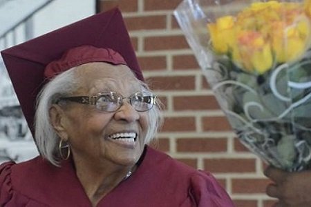 Claudia Parries Receives High School Diploma at 98-Years-Old