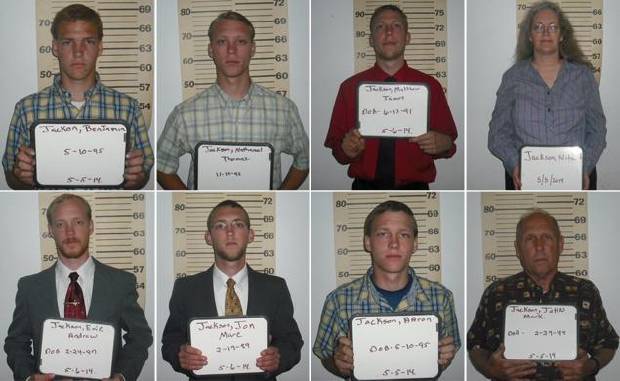 Six brothers and their parents were arrested