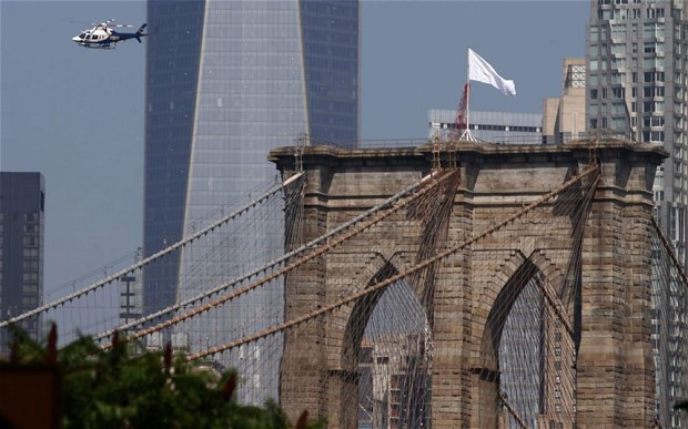 Secrets Surrounding White Flags on Brooklyn Bridge Have Deepened