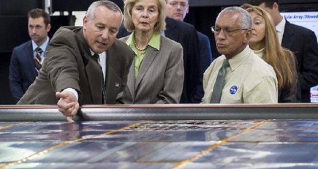 NASA Chief Bolden Keeping Tabs on Latest Solar Array Technology NASA