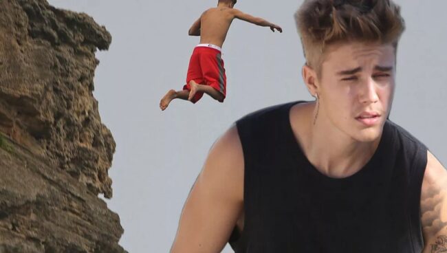 Justin Bieber Perforates Ear Drum Cliff Diving