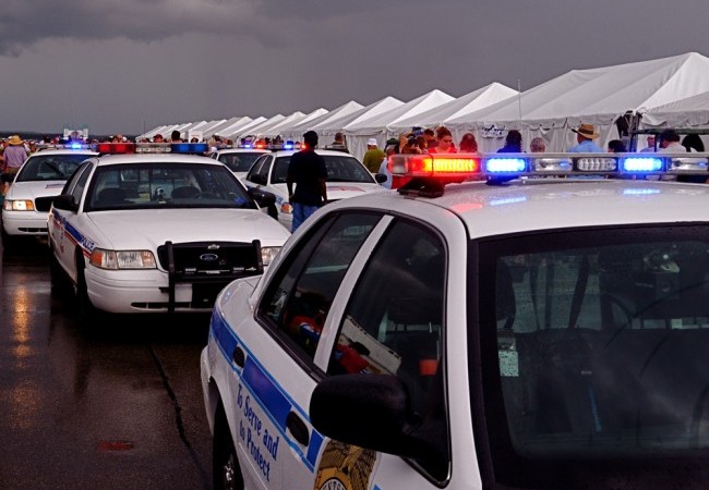 Mobile Police Vehicles Left Burning After Pursuit Mobile